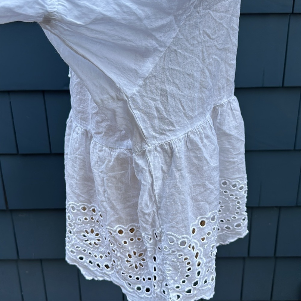 🤍🤍🤍RD Style white cotton large blouse top eyelet boho - Picture 6 of 9